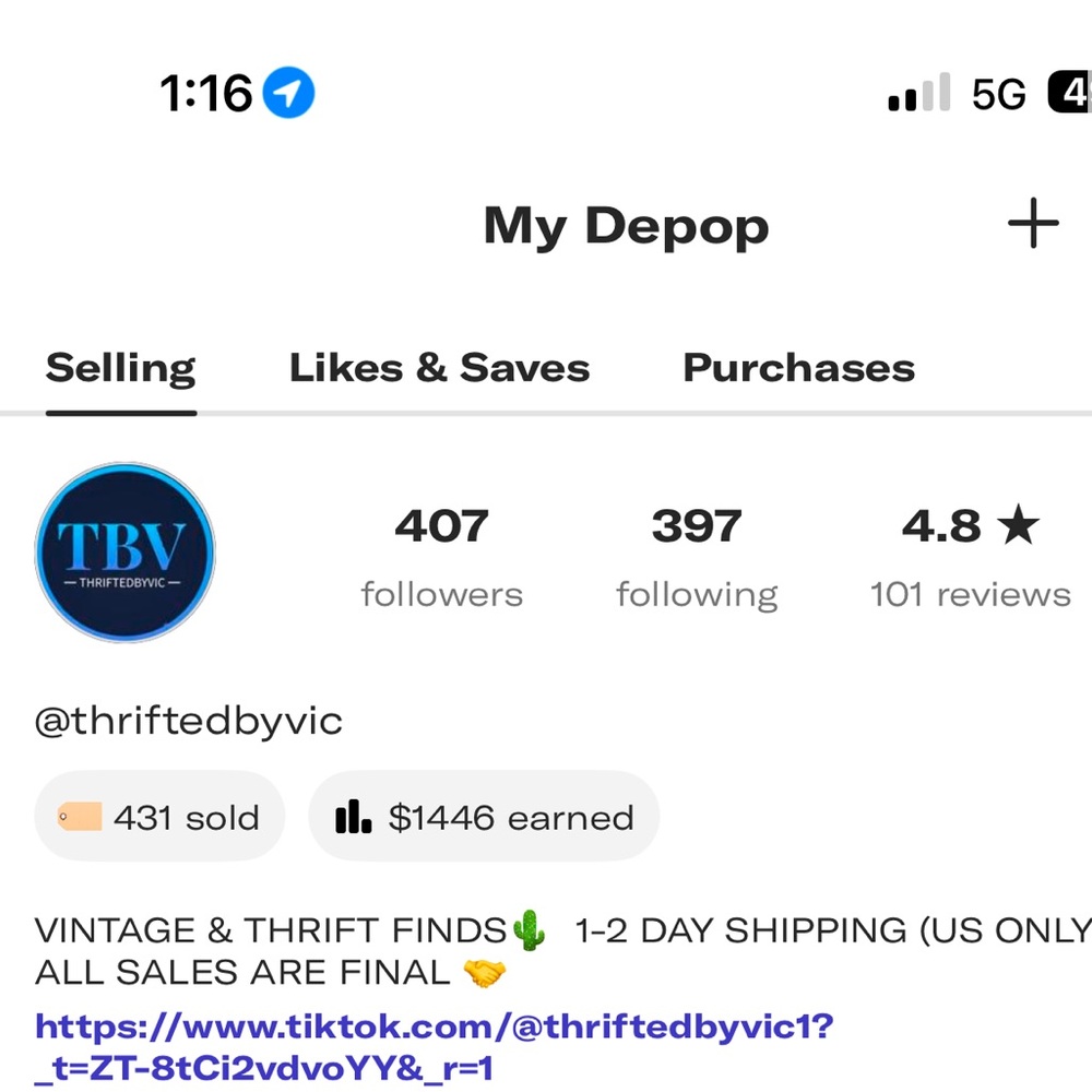 Check out my Depop for all inventory